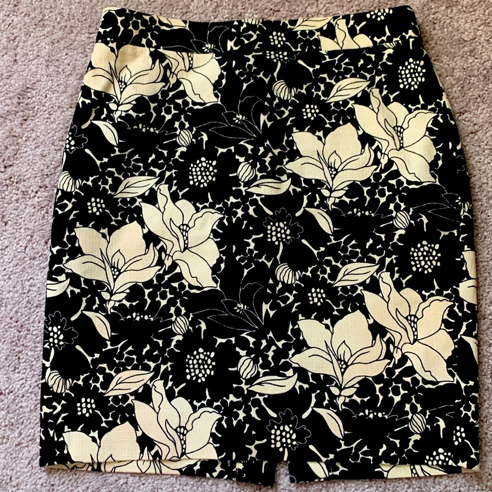 JCrew floral print pencil skirt